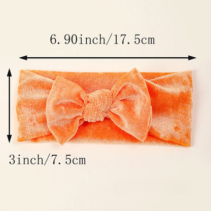 MyKids-USA® Soft Baby Hairband with Solid Color Bow