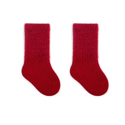 MyKids-USA® Warm Boneless Children’s Fleece-lined Socks for, Thickened and Festive Red