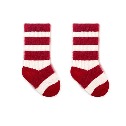 MyKids-USA® Warm Boneless Children’s Fleece-lined Socks for, Thickened and Festive Red