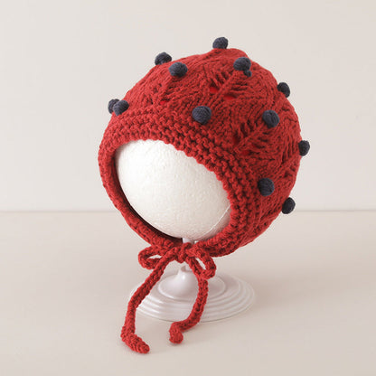 MyKids-USA® Vintage Design Warm Balaclava for Baby: Sweet Cute Ear Protector Hat
