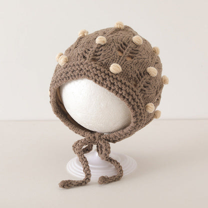 MyKids-USA® Vintage Design Warm Balaclava for Baby: Sweet Cute Ear Protector Hat