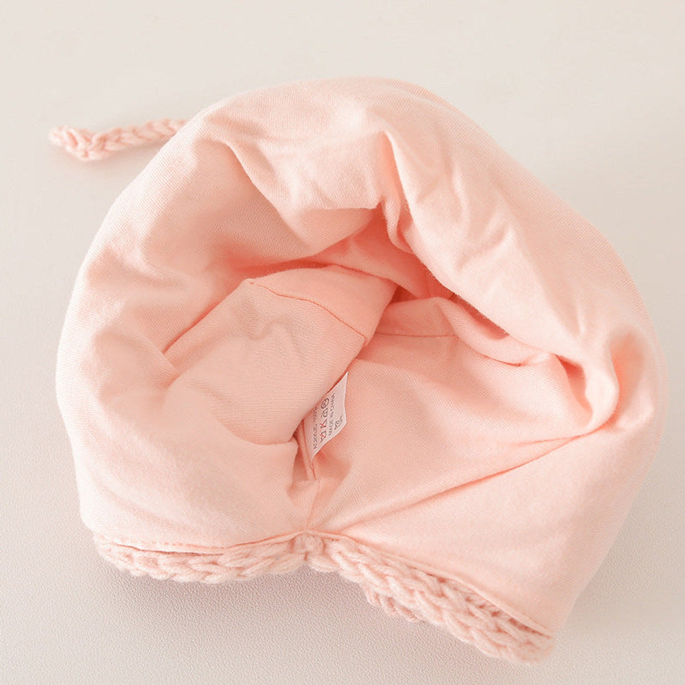 MyKids-USA® Vintage Design Warm Balaclava for Baby: Sweet Cute Ear Protector Hat