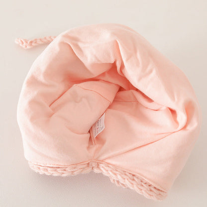 MyKids-USA® Vintage Design Warm Balaclava for Baby: Sweet Cute Ear Protector Hat