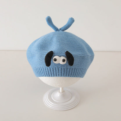 MyKids-USA® Cute Cartoon Knited Hat for Baby: Painter’s Beret Hat