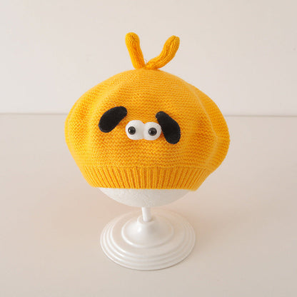 MyKids-USA® Cute Cartoon Knited Hat for Baby: Painter’s Beret Hat