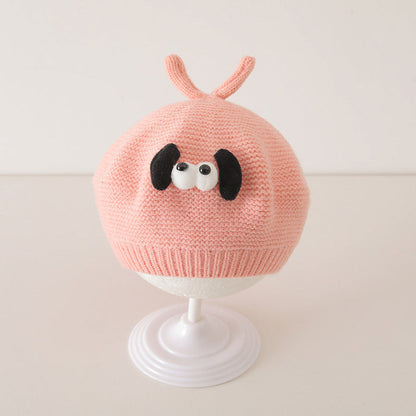 MyKids-USA® Cute Cartoon Knited Hat for Baby: Painter’s Beret Hat