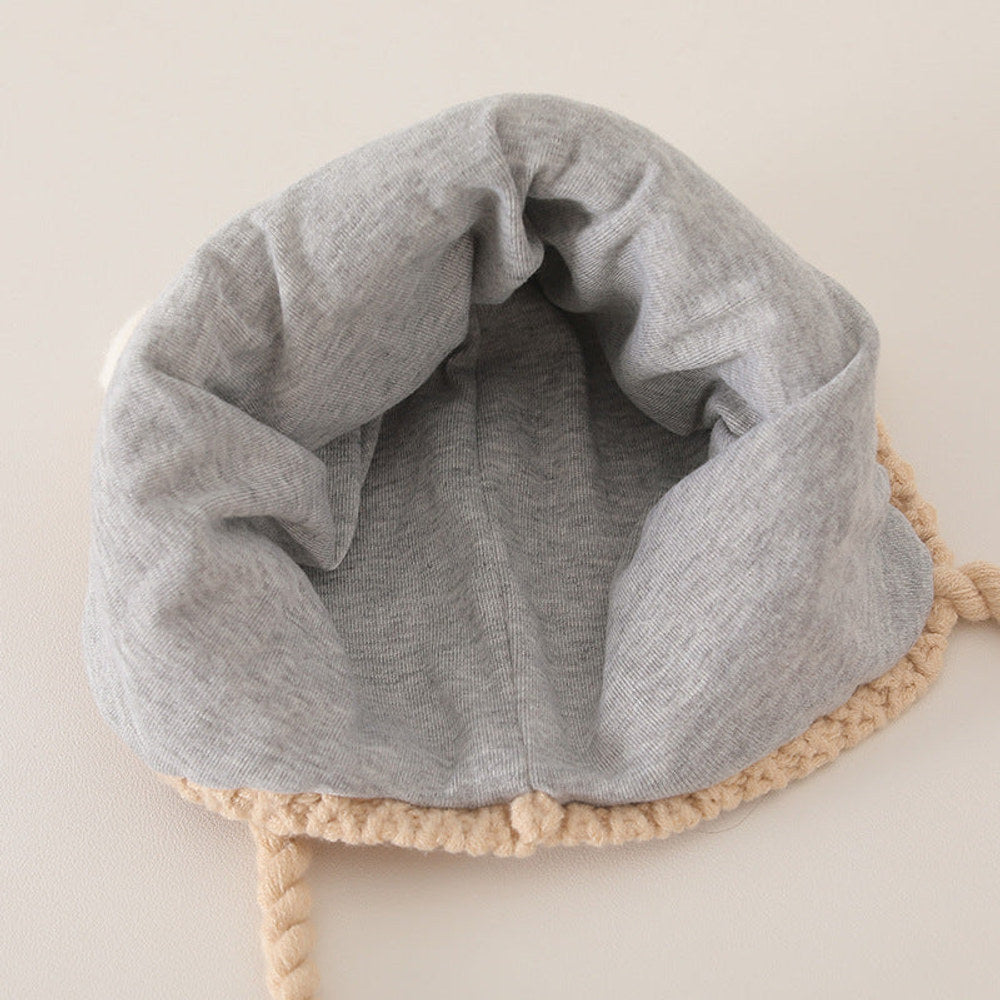 MyKids-USA® Plaid Pattern Warm Balaclava for Baby: Sweet Cute Ear Protector Hat