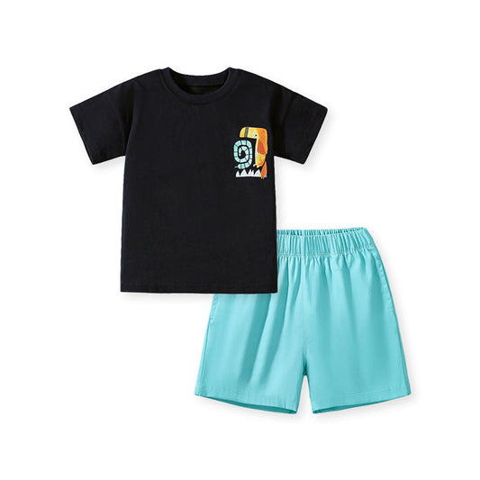 MyKids-USA® Baby Kids Animals Cartoon Print T-shirt and Shorts Clothing Set