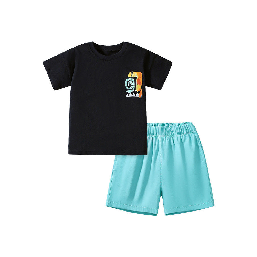 MyKids-USA® Baby Kids Animals Cartoon Print T-shirt and Shorts Clothing Set