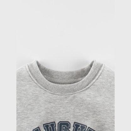 MyKids-USA® Baby Boy Kids Teddy and Letters Pattern Crew Neck Long Sleeves Warm Cozy Pullover