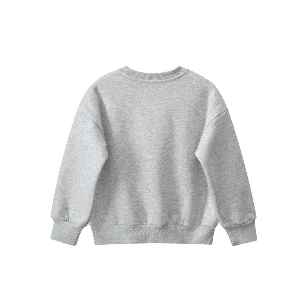 MyKids-USA® Baby Boy Kids Teddy and Letters Pattern Crew Neck Long Sleeves Warm Cozy Pullover