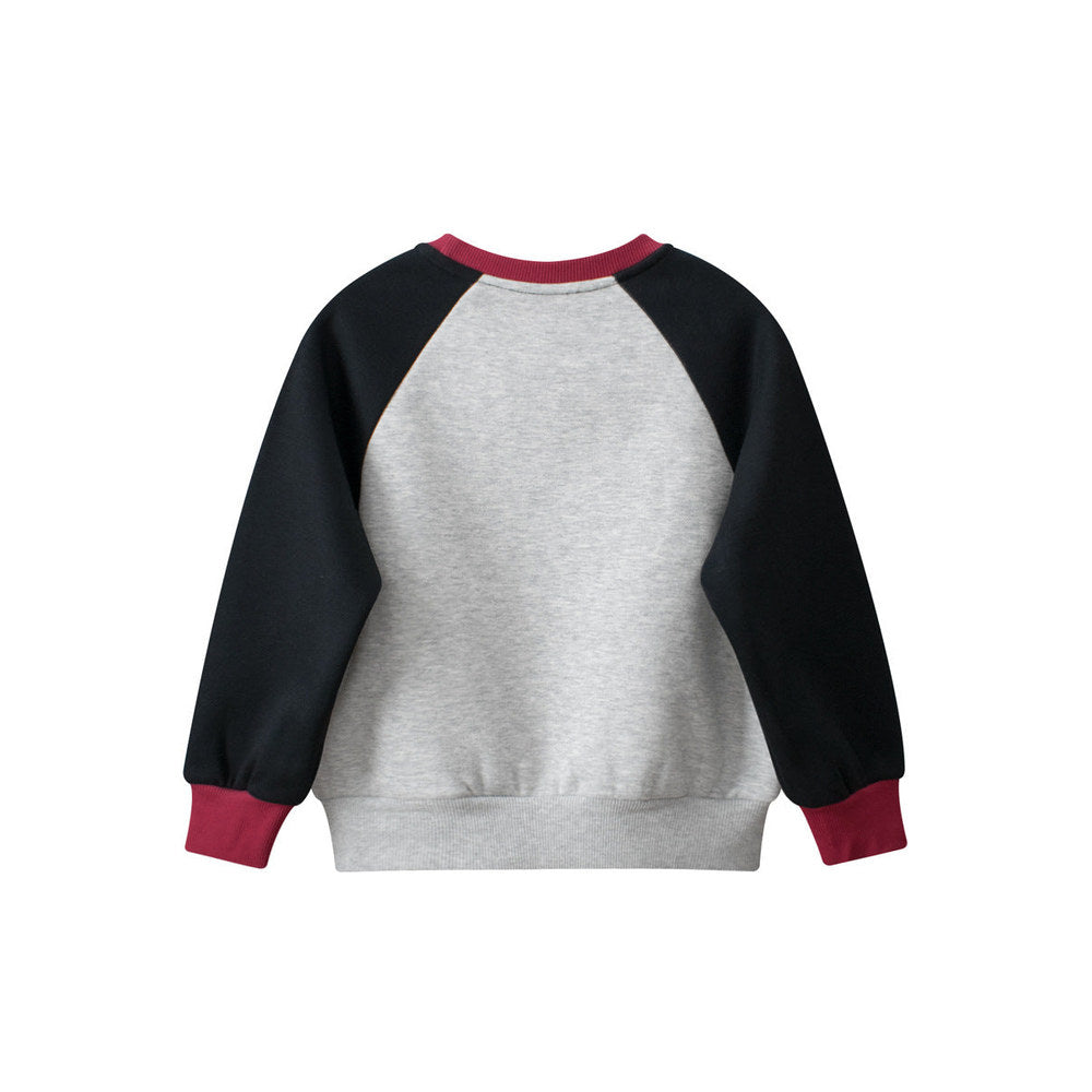 MyKids-USA® Baby Boy Kids Puppy and Letters Pattern Crew Neck Long Sleeves Warm Cozy Pullover
