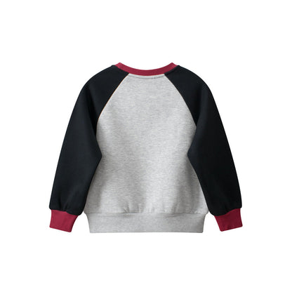 MyKids-USA® Baby Boy Kids Puppy and Letters Pattern Crew Neck Long Sleeves Warm Cozy Pullover