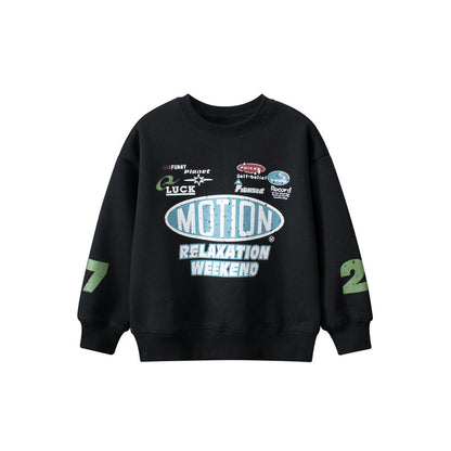 MyKids-USA® Baby Kids Letters Pattern Crew Neck Long Sleeves Warm Cozy Pullover