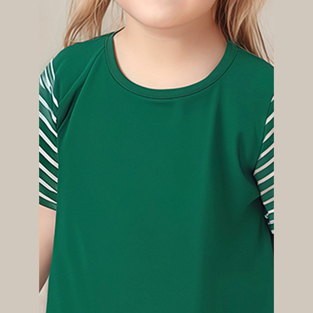 MyKids-USA® Striped Dress for Girls, European and American Cute Animals Cartoon Baby Dress