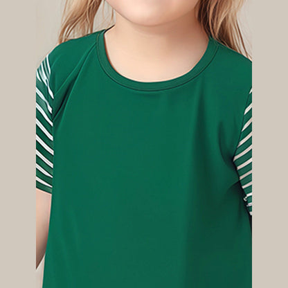 MyKids-USA® Striped Dress for Girls, European and American Cute Animals Cartoon Baby Dress