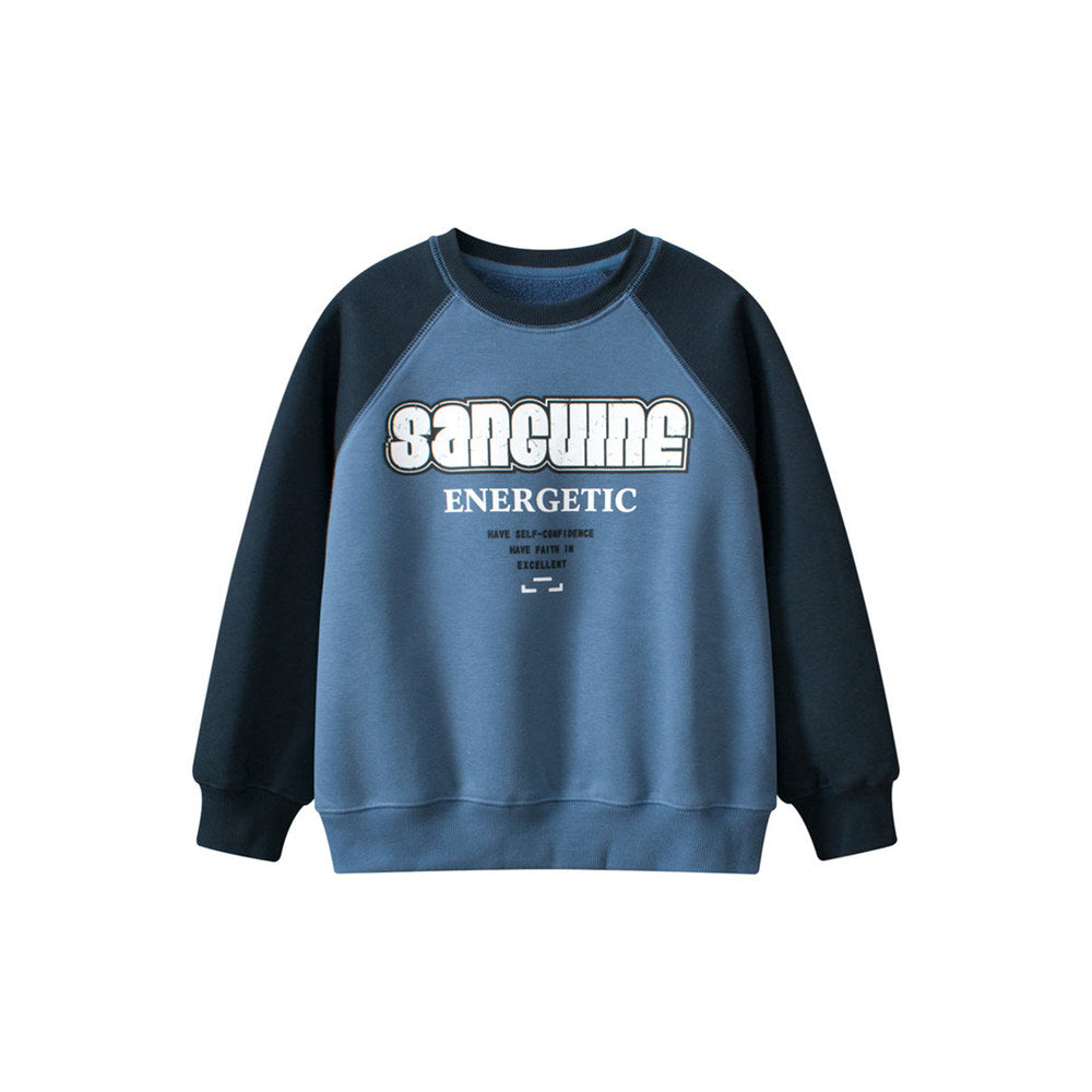 MyKids-USA® Baby Kids Letters Pattern Crew Neck Long Sleeves Warm Cozy Pullover