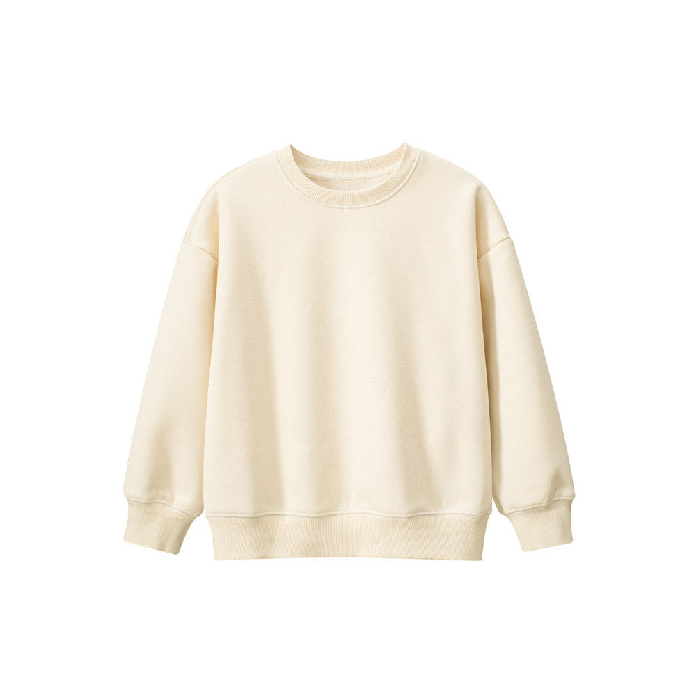 MyKids-USA® Baby Kids Plain Solid Color Crew Neck Long Sleeves Warm Cozy Pullover
