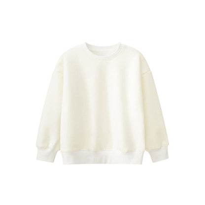 MyKids-USA® Baby Kids Plain Solid Color Crew Neck Long Sleeves Warm Cozy Pullover
