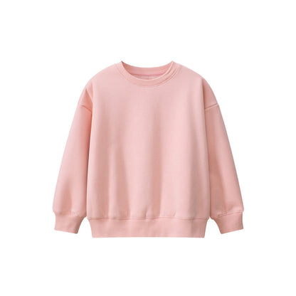 MyKids-USA® Baby Kids Plain Solid Color Crew Neck Long Sleeves Warm Cozy Pullover
