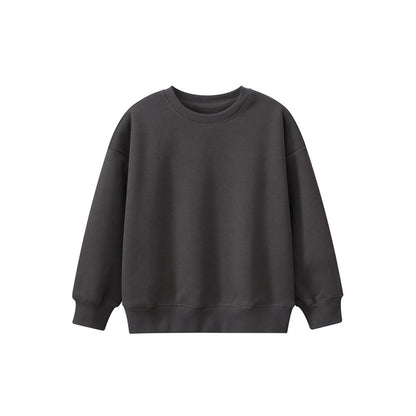 MyKids-USA® Baby Kids Plain Solid Color Crew Neck Long Sleeves Warm Cozy Pullover