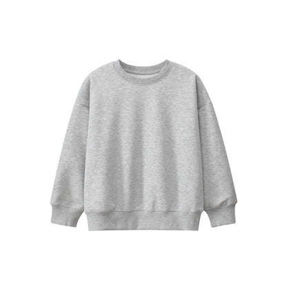 MyKids-USA® Baby Kids Plain Solid Color Crew Neck Long Sleeves Warm Cozy Pullover