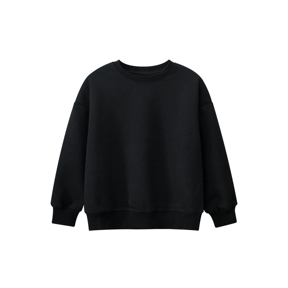MyKids-USA® Baby Kids Plain Solid Color Crew Neck Long Sleeves Warm Cozy Pullover