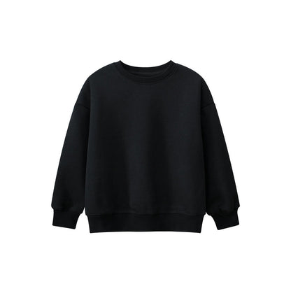 MyKids-USA® Baby Kids Plain Solid Color Crew Neck Long Sleeves Warm Cozy Pullover