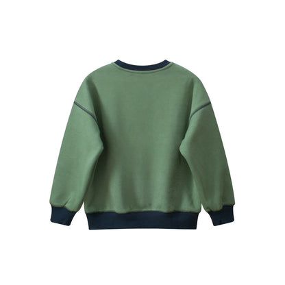 MyKids-USA® Kids Kitten Pattern Crew Neck Long Sleeves Warm Cozy Pullover