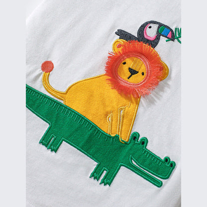 MyKids-USA® Baby Kids Animals Cartoon Pattern T-shirt and Shorts Clothing Set for Boys