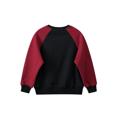 MyKids-USA® Casual Kids Letters Pattern Crew Neck Long Sleeves Warm Cozy Pullover