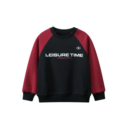 MyKids-USA® Casual Kids Letters Pattern Crew Neck Long Sleeves Warm Cozy Pullover