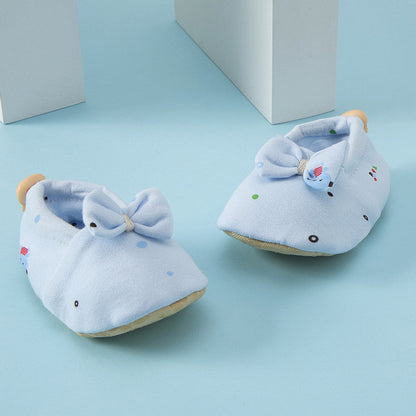 MyKids-USA® Baby Simple Cartoon Print Soft Sole Anti-slip Shoes with Cotton Fabric