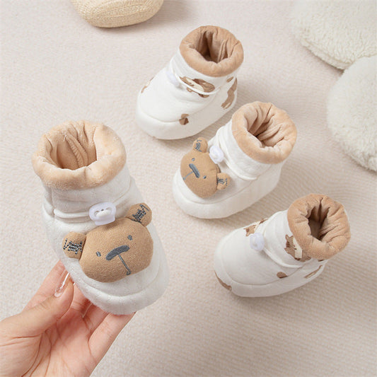 MyKids-USA® Anti-slip Soft Sole Baby Shoes with Fleece-lined Thick Cotton-padded Fabric