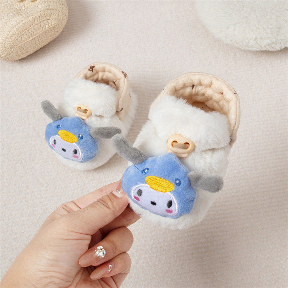 MyKids-USA® Baby Animals Cartoon Pattern Anti-slip Fleece-lined Toddler Cotton Shoes