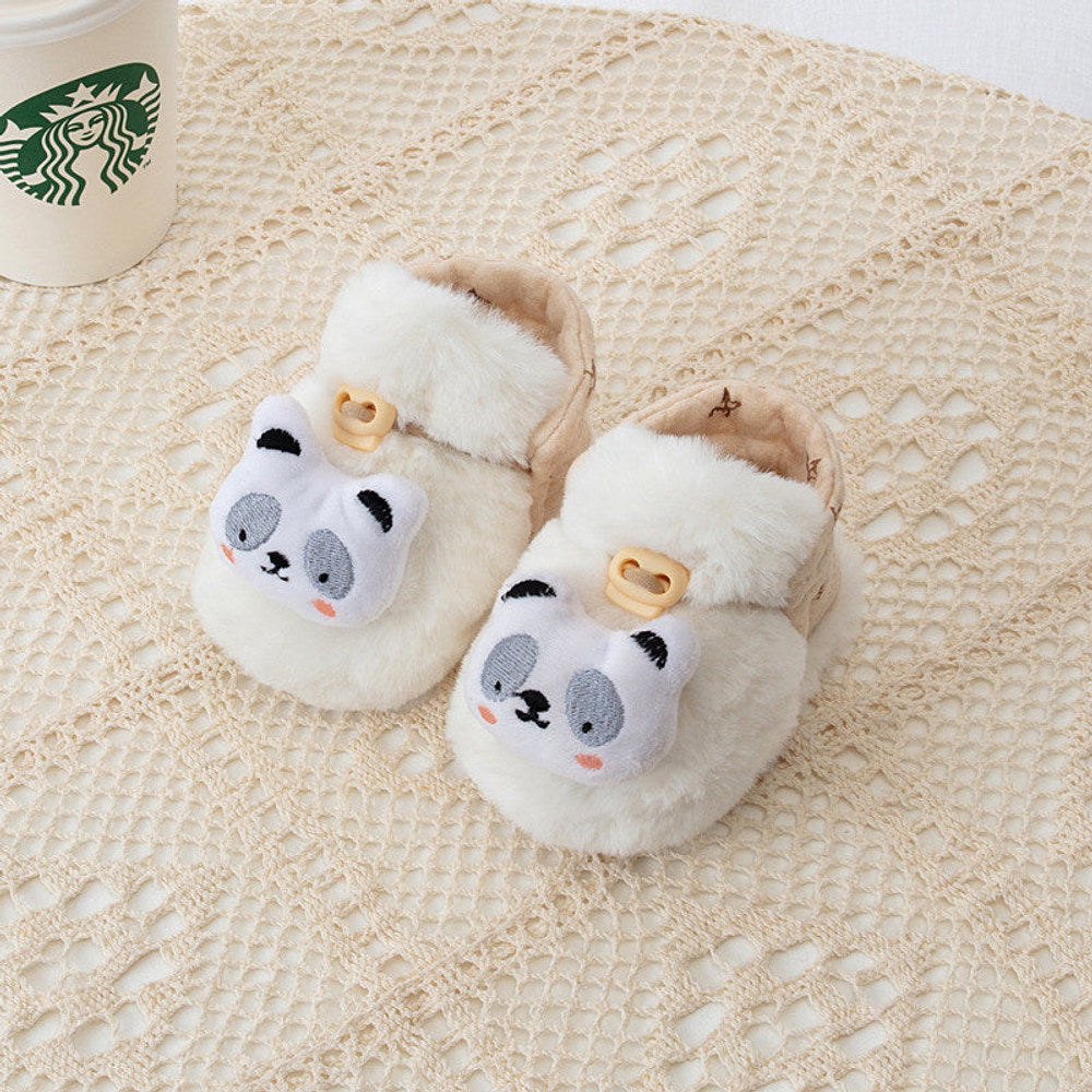 MyKids-USA® Baby Animals Cartoon Pattern Anti-slip Fleece-lined Toddler Cotton Shoes