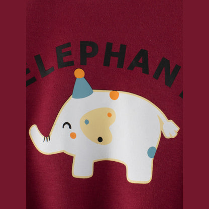 MyKids-USA® Kids Girls Cartoon Print Crew Neck Long Sleeves Color Patchwork Top Sweatshirt