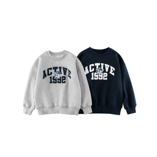 MyKids-USA® Baby Kids Puppy Embroidered Pattern Crew Neck Long Sleeves Warm Cozy Pullover