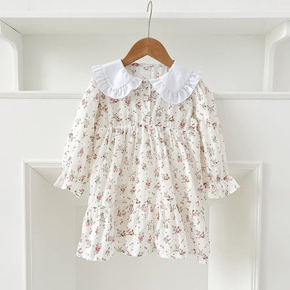 MyKids-USA® Baby Girls French-style Floral Long-sleeved bodysuit or Dress – Princess Sister Matching