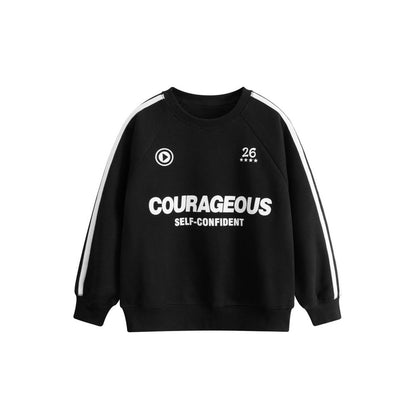 MyKids-USA® Fleece-lined Pullover Hoodie with Letter Design for Big Boys