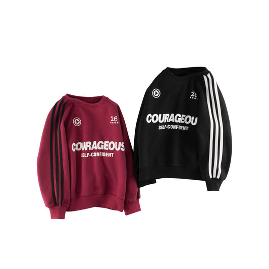 MyKids-USA® Fleece-lined Pullover Hoodie with Letter Design for Big Boys