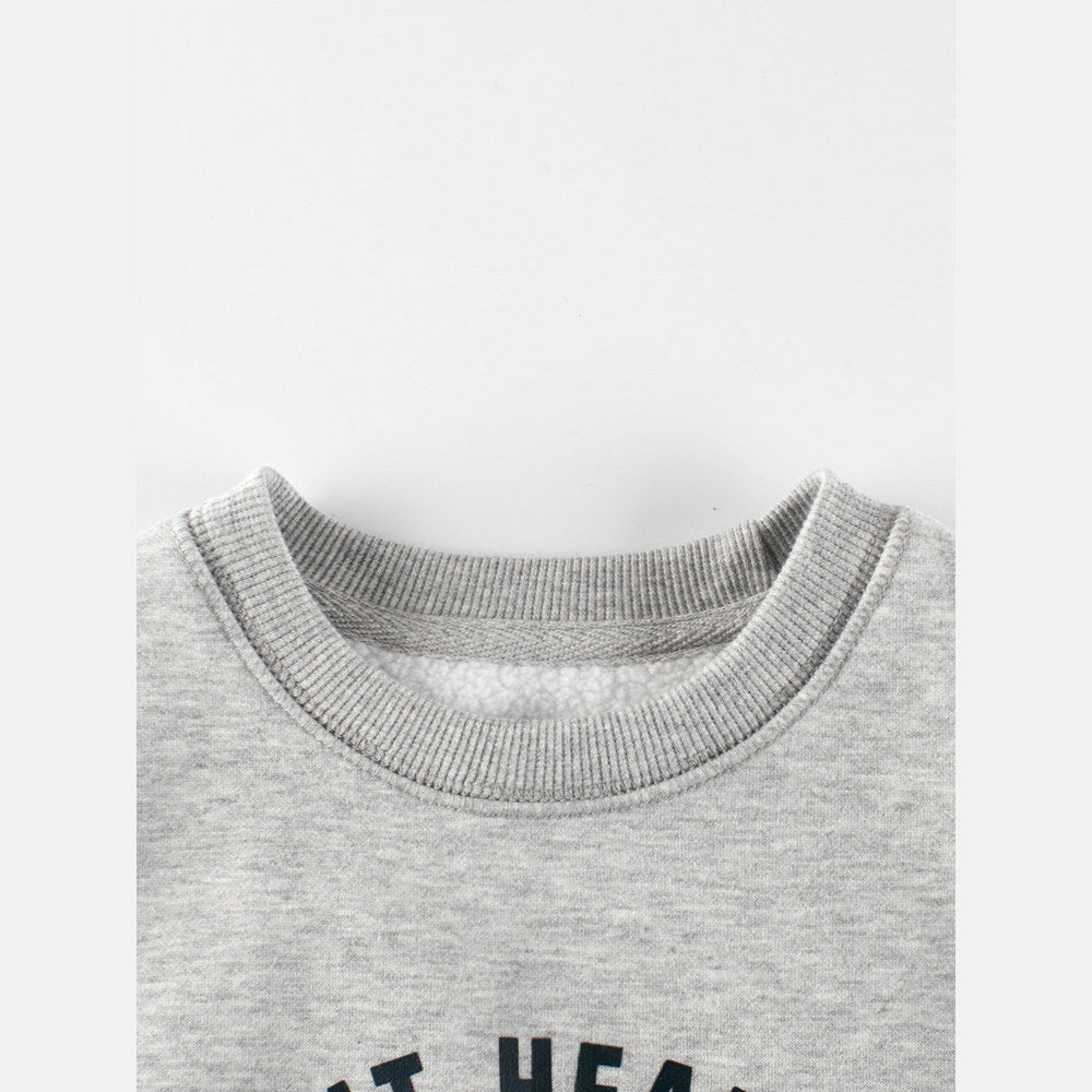 MyKids-USA® Fleece-lined Pullover Hoodie with Letter Design for Big Boys