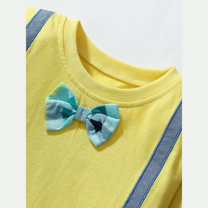 MyKids-USA® Kids’ Strap Cartoon Pattern Short Sleeves T-shirt in European and American Style