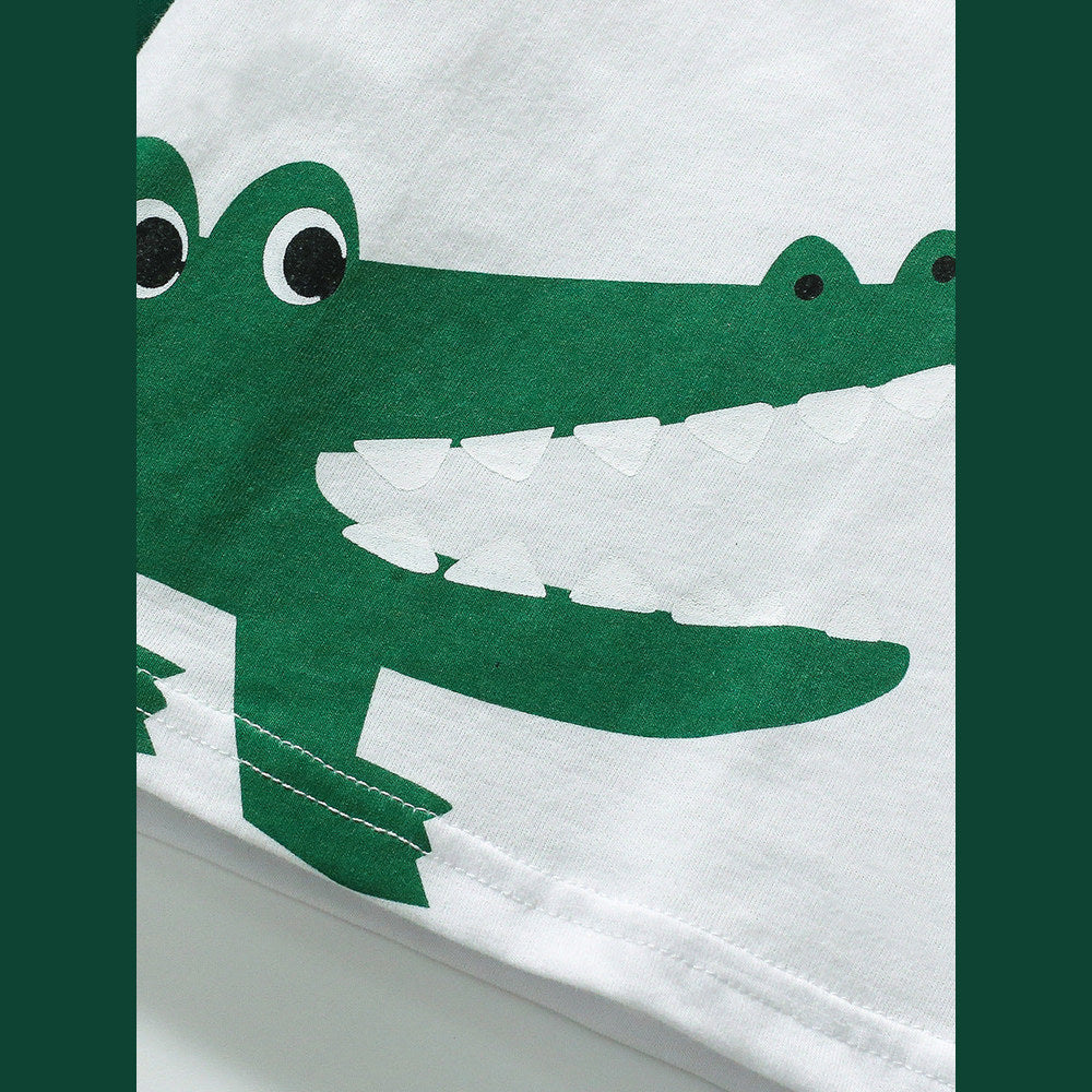 MyKids-USA® Kids’ Animals Cartoon Pattern Short Sleeves T-shirt in European and American Style