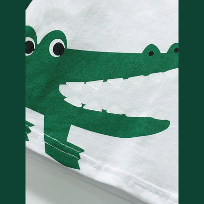 MyKids-USA® Kids’ Animals Cartoon Pattern Short Sleeves T-shirt in European and American Style