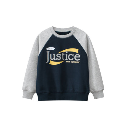 MyKids-USA® Kids Letters Printed Pattern Crew Neck Long Sleeves Warm Cozy Pullover
