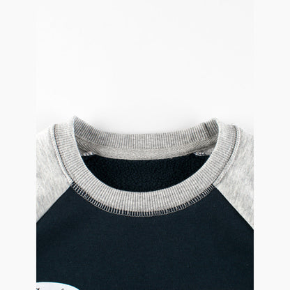 MyKids-USA® Kids Letters Printed Pattern Crew Neck Long Sleeves Warm Cozy Pullover