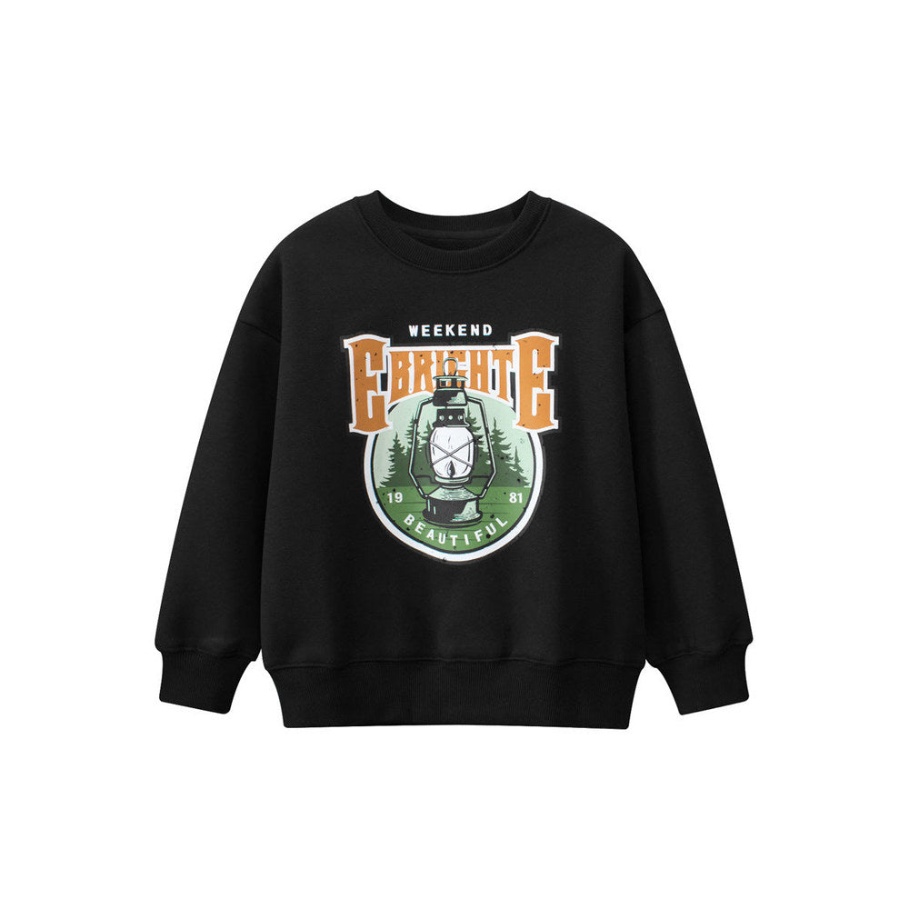 MyKids-USA® Kids Letters Printed Pattern Crew Neck Long Sleeves Warm Cozy Pullover