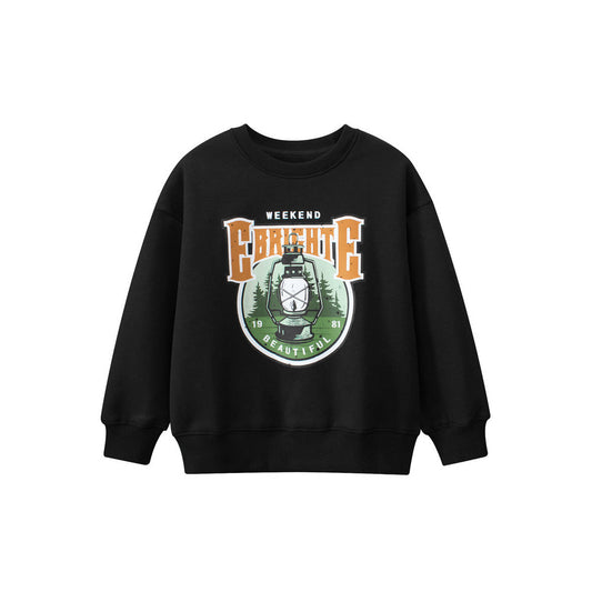MyKids-USA® Kids Letters Printed Pattern Crew Neck Long Sleeves Warm Cozy Pullover