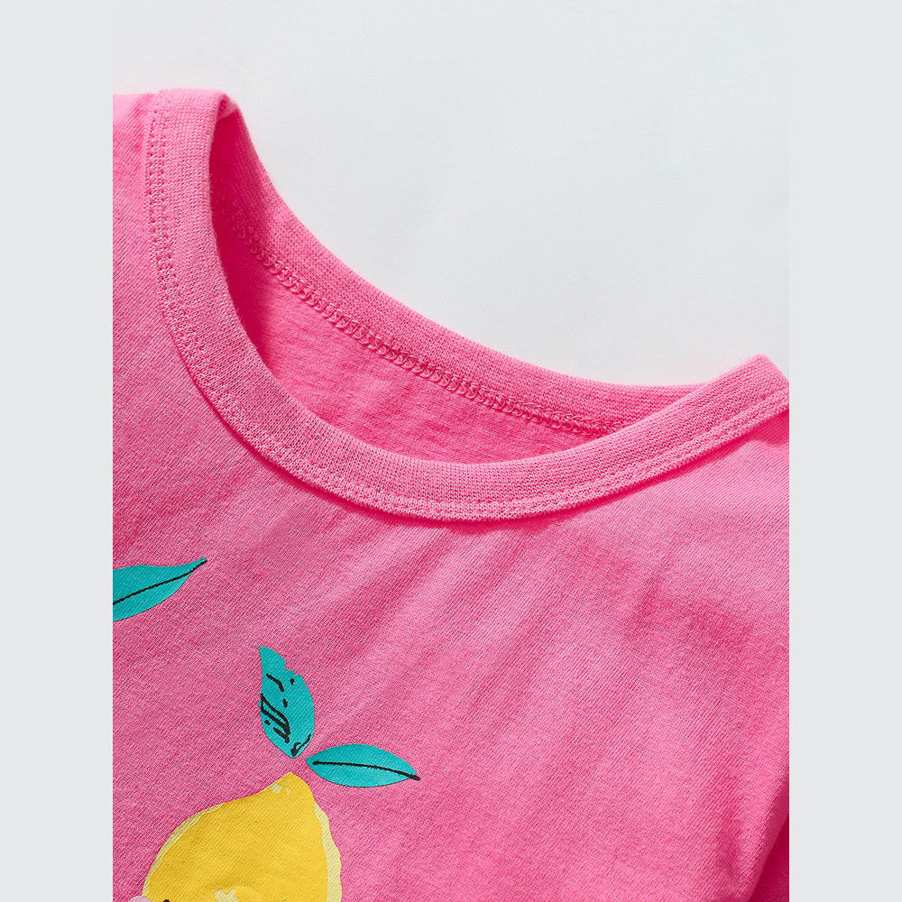 MyKids-USA® Kids’ Fruits Cartoon Pattern Short Sleeves T-shirt in European and American Style